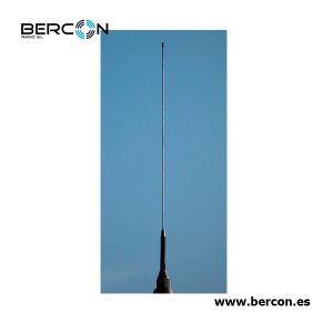 Antena VHF de 1/4 onda con muelle y conector PL, en negro