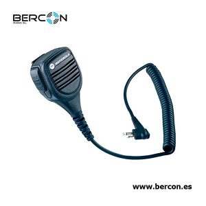 Microaltavoz remoto (IP 54) con jack para audio y reducción de ruido mejorada.