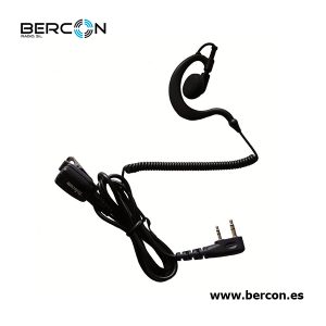 Micro-auricular ergonómico giratorio con micro tipo solapa, para KENWOOD, TEAM y HYT.