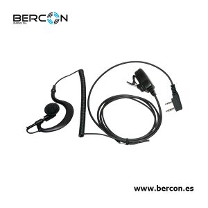Micro-auricular con PTT de solapa para KENWOOD, TEAM y HYT.